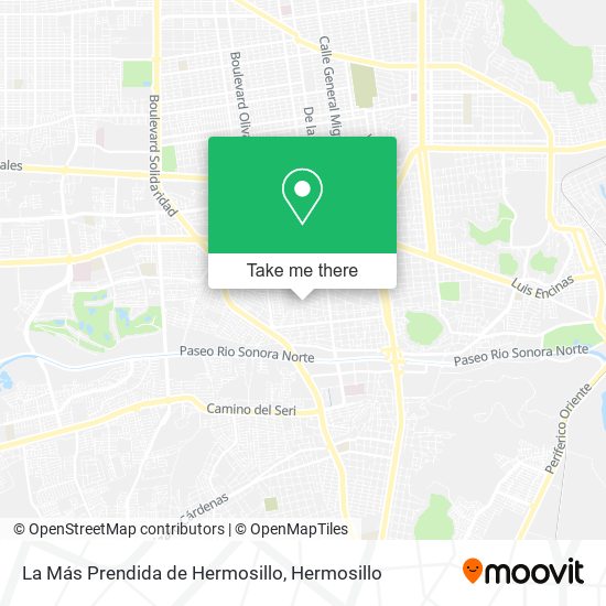 Mapa de La Más Prendida de Hermosillo