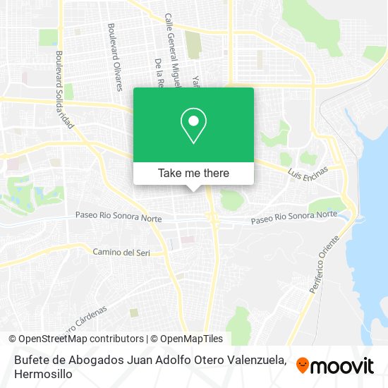 Bufete de Abogados Juan Adolfo Otero Valenzuela map