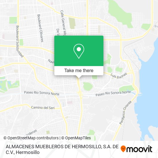 ALMACENES MUEBLEROS DE HERMOSILLO, S.A. DE C.V. map