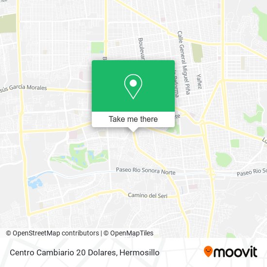 Mapa de Centro Cambiario 20 Dolares