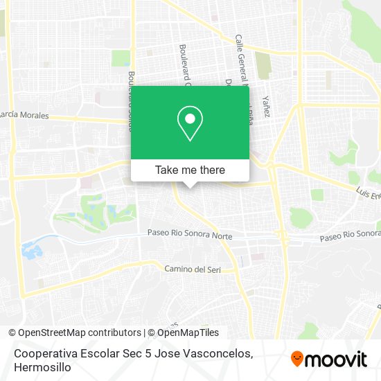Cooperativa Escolar Sec 5 Jose Vasconcelos map