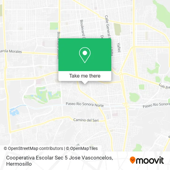 Mapa de Cooperativa Escolar Sec 5 Jose Vasconcelos