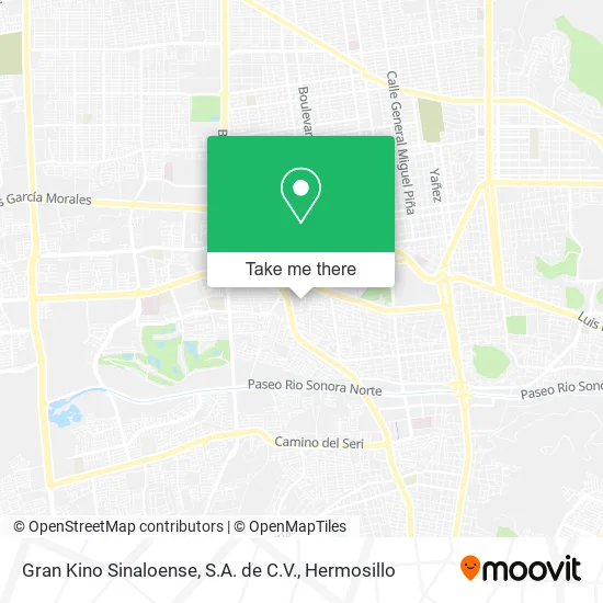 Mapa de Gran Kino Sinaloense, S.A. de C.V.