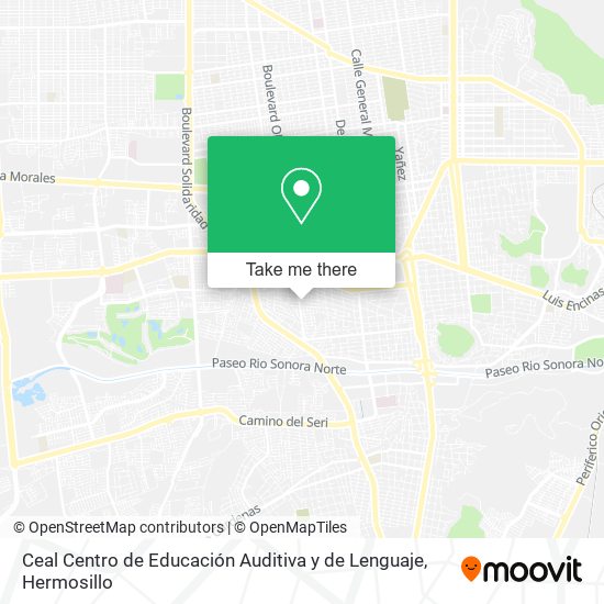 Ceal Centro de Educación Auditiva y de Lenguaje map