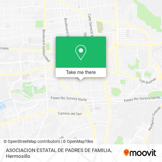 ASOCIACION ESTATAL DE PADRES DE FAMILIA map