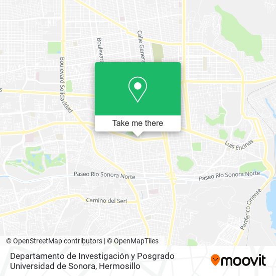 Departamento de Investigación y Posgrado Universidad de Sonora map