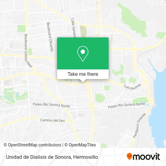 Unidad de Dialisis de Sonora map