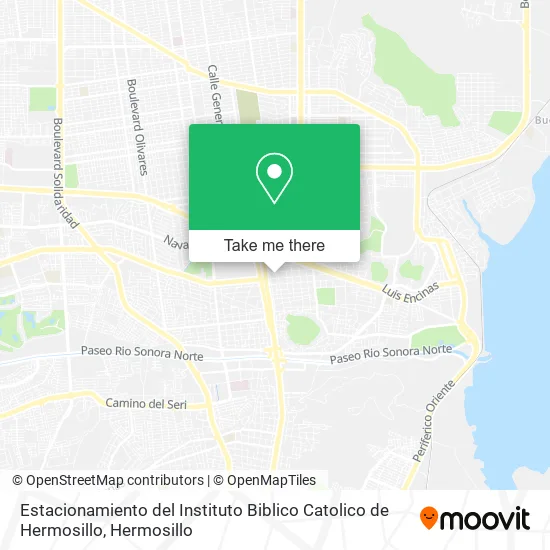 Estacionamiento del Instituto Biblico Catolico de Hermosillo map
