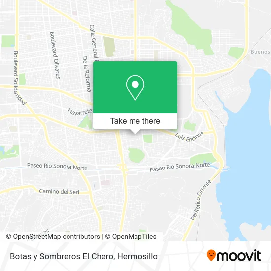 Botas y Sombreros El Chero map