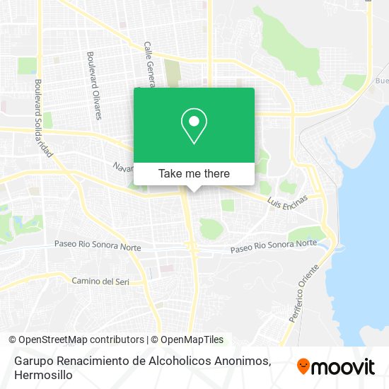 Garupo Renacimiento de Alcoholicos Anonimos map