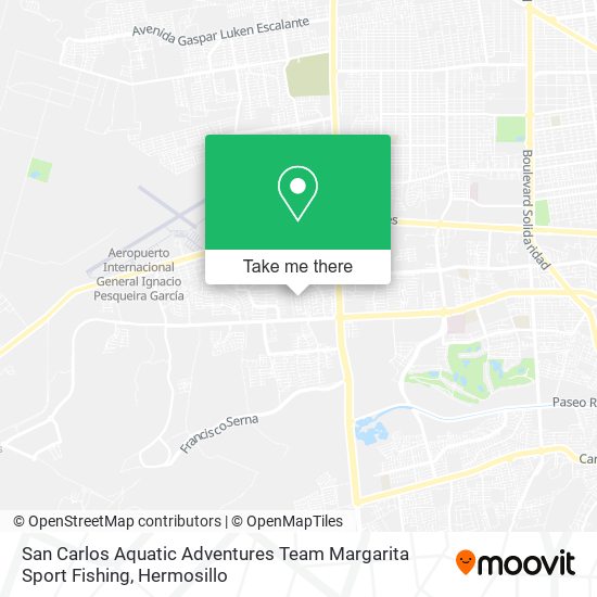 San Carlos Aquatic Adventures Team Margarita Sport Fishing map