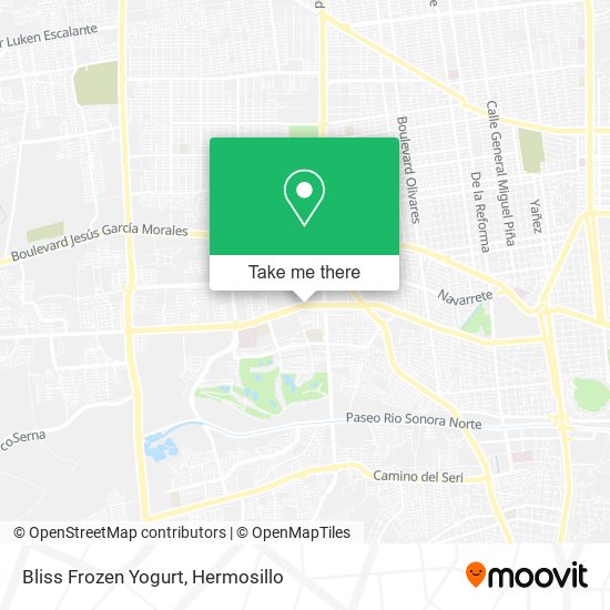 Mapa de Bliss Frozen Yogurt