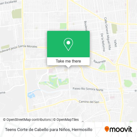 Mapa de Teens Corte de Cabello para Niños