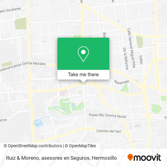 Mapa de Ruiz & Moreno, asesores en Seguros