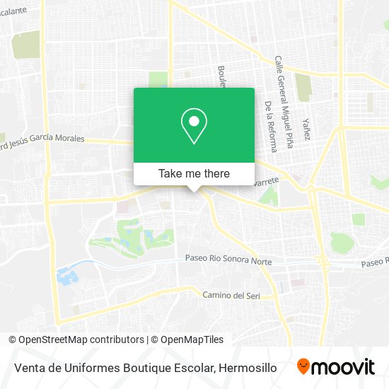 Venta de Uniformes Boutique Escolar map