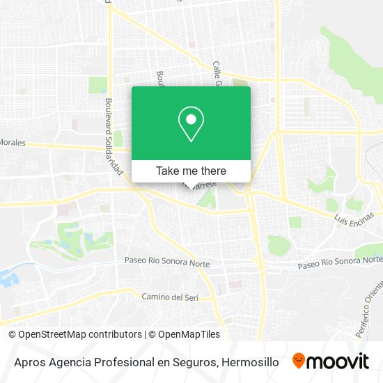 Mapa de Apros Agencia Profesional en Seguros
