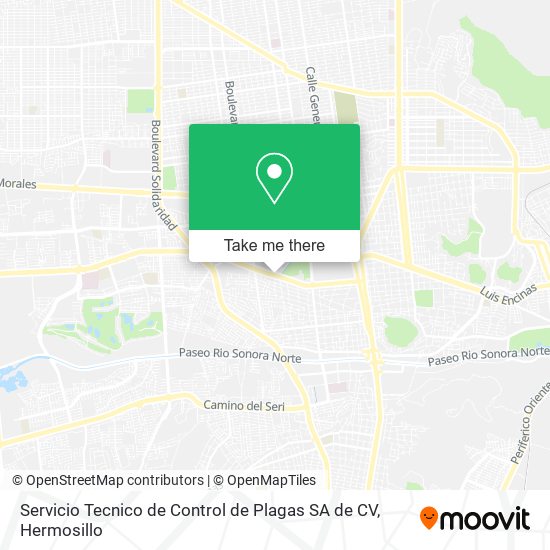 Mapa de Servicio Tecnico de Control de Plagas SA de CV