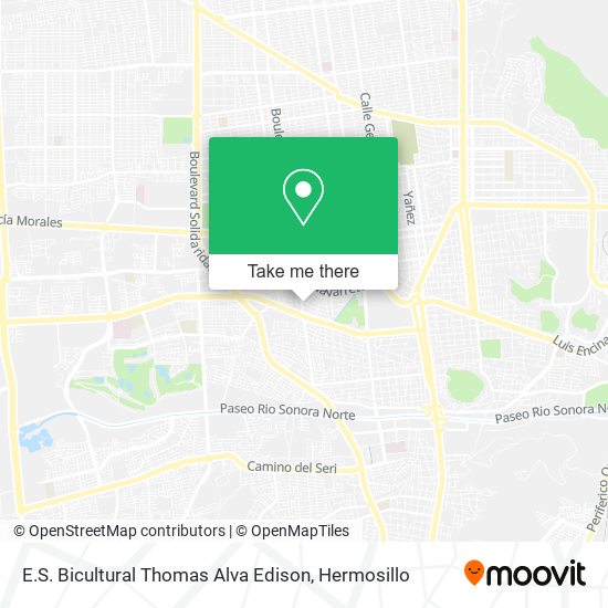 Mapa de E.S. Bicultural Thomas Alva Edison