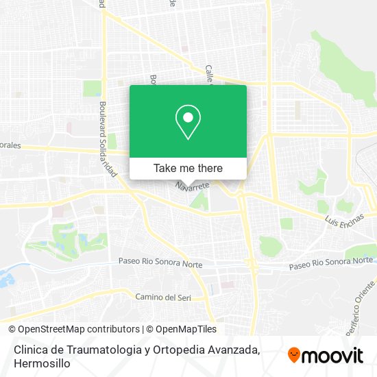 Mapa de Clinica de Traumatologia y Ortopedia Avanzada
