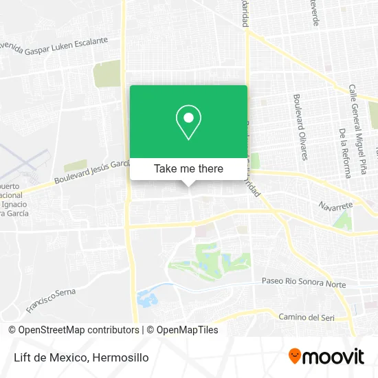Lift de Mexico map