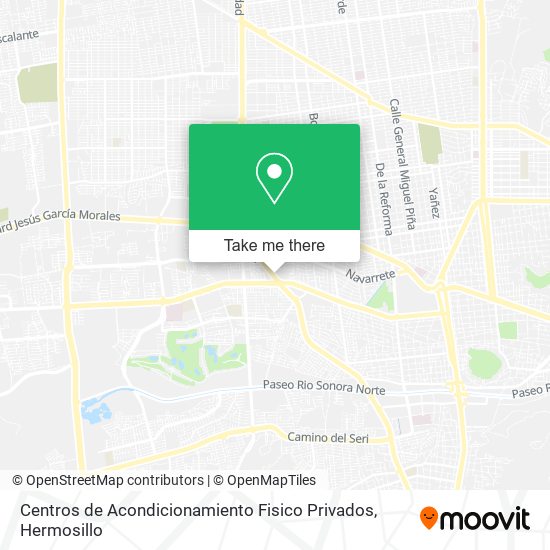 Mapa de Centros de Acondicionamiento Fisico Privados
