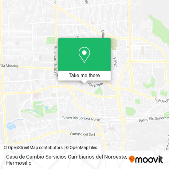 Mapa de Casa de Cambio Servicios Cambiarios del Noroeste