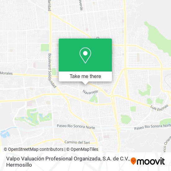 Valpo Valuación Profesional Organizada, S.A. de C.V. map