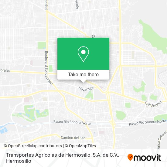 Transportes Agrícolas de Hermosillo, S.A. de C.V. map