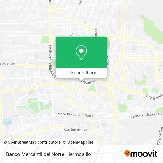 Banco Mercantil del Norte map