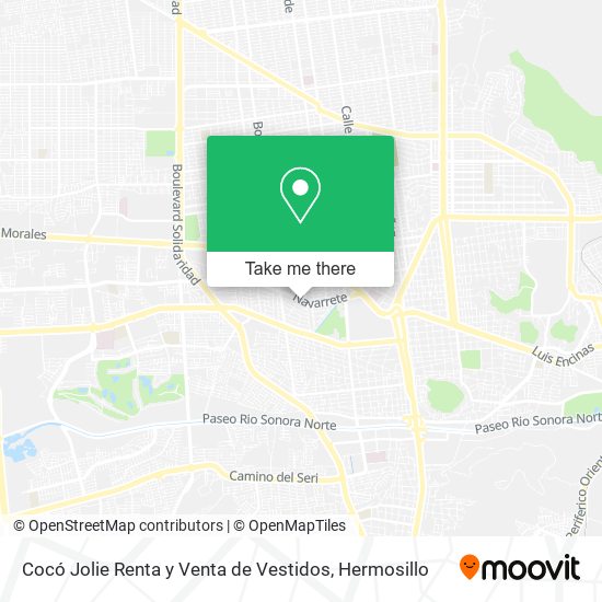 Cocó Jolie Renta y Venta de Vestidos map
