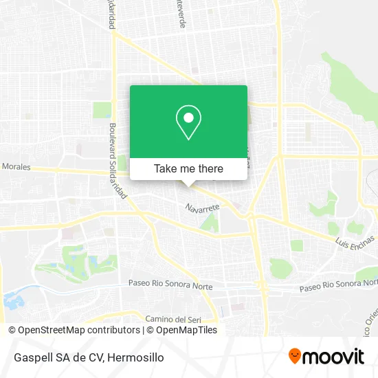 Mapa de Gaspell SA de CV