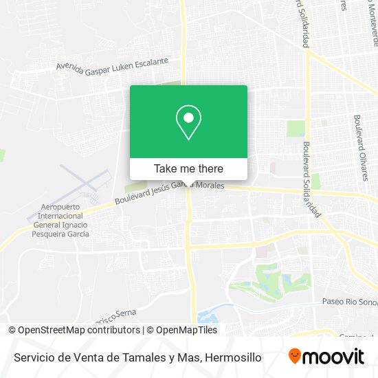 Servicio de Venta de Tamales y Mas map