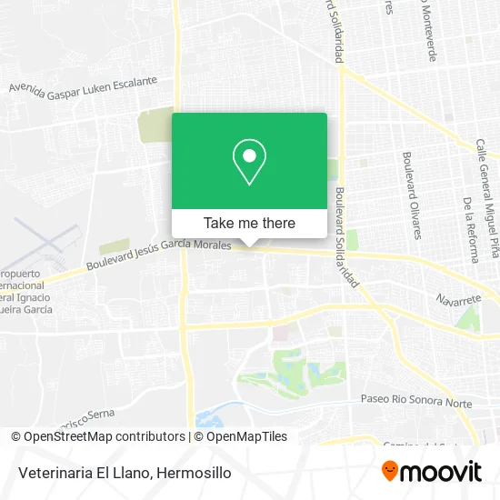 Veterinaria El Llano map