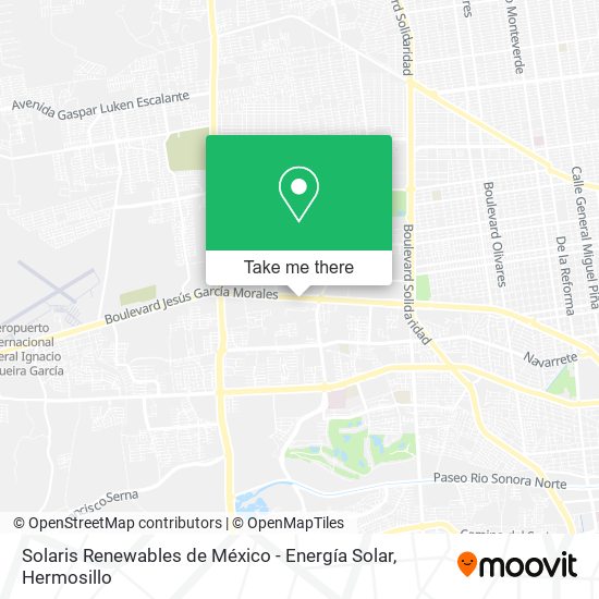 Mapa de Solaris Renewables de México - Energía Solar