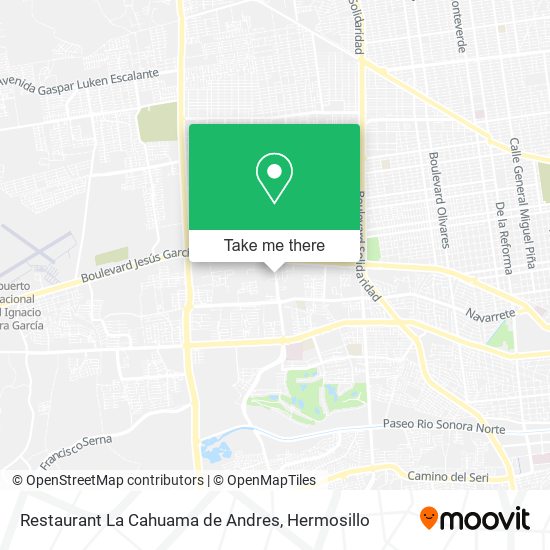Restaurant La Cahuama de Andres map