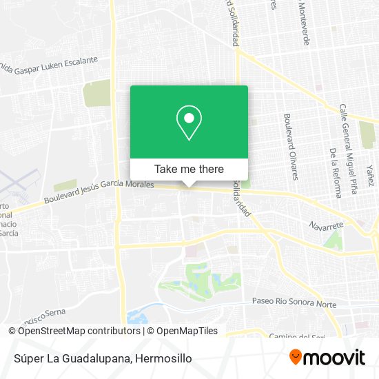 Súper La Guadalupana map