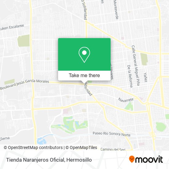 Mapa de Tienda Naranjeros Oficial
