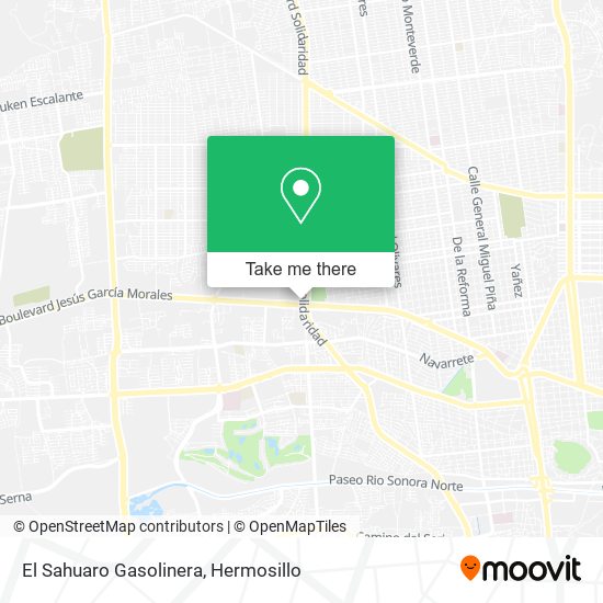 El Sahuaro Gasolinera map