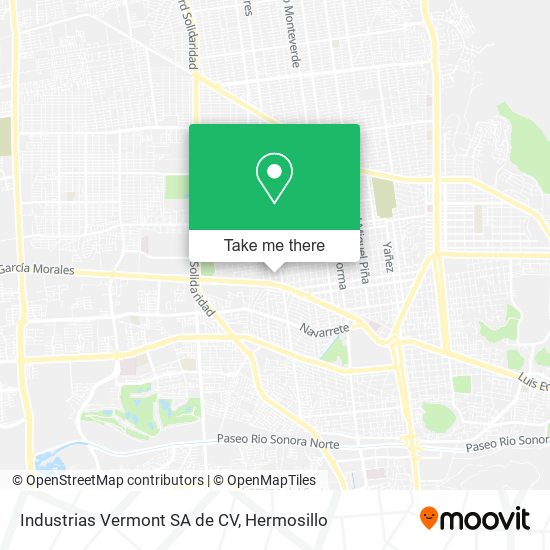 Industrias Vermont SA de CV map