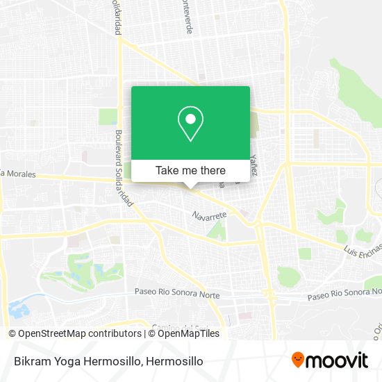 Mapa de Bikram Yoga Hermosillo