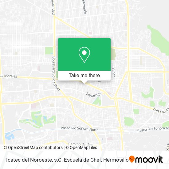 Mapa de Icatec del Noroeste, s.C. Escuela de Chef