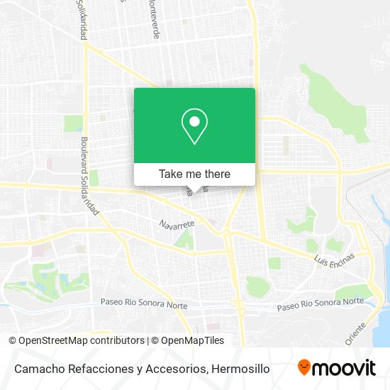 Mapa de Camacho Refacciones y Accesorios