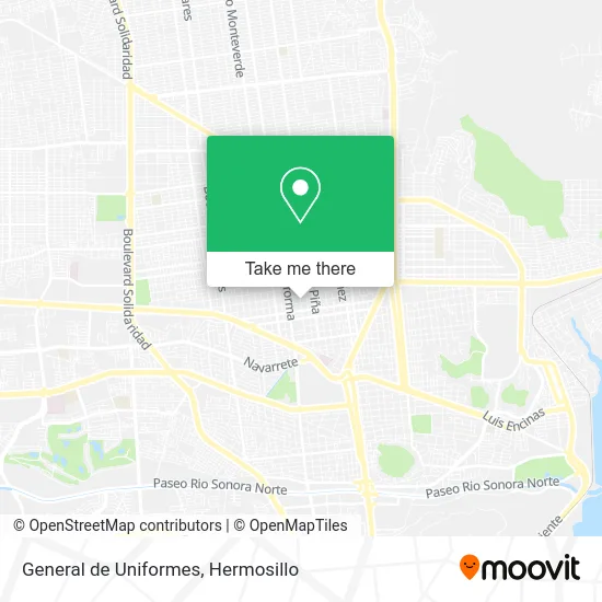 General de Uniformes map