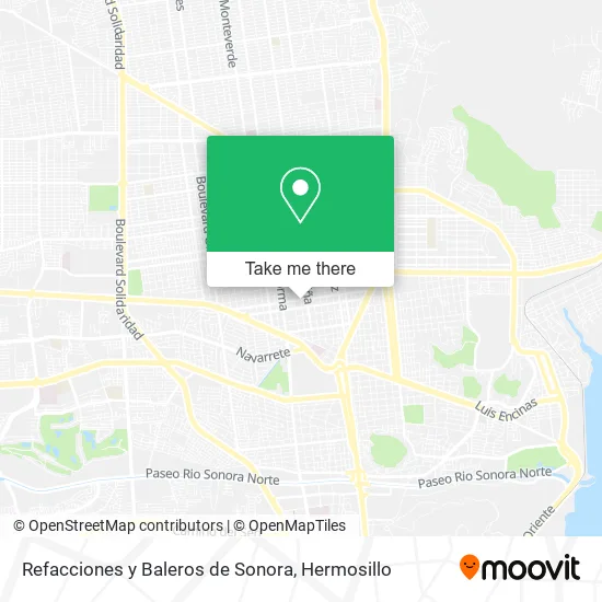 Refacciones y Baleros de Sonora map