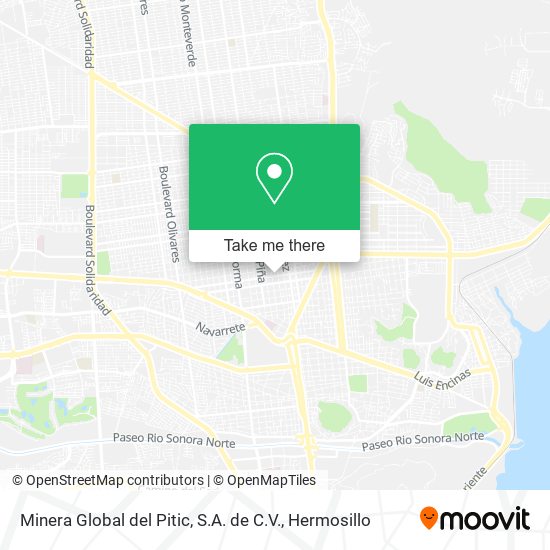 Minera Global del Pitic, S.A. de C.V. map