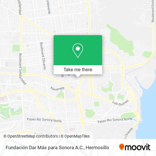 Mapa de Fundación Dar Más para Sonora A.C.