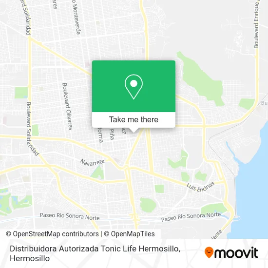 Distribuidora Autorizada Tonic Life Hermosillo map