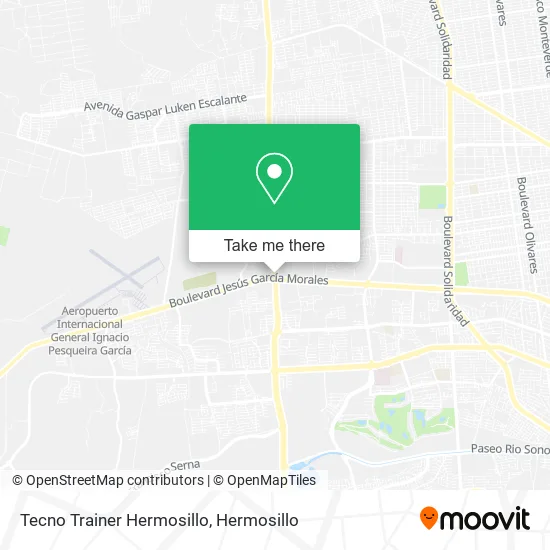 Tecno Trainer Hermosillo map