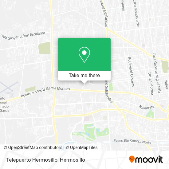 Telepuerto Hermosillo map