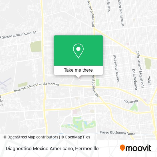 Diagnóstico México Americano map